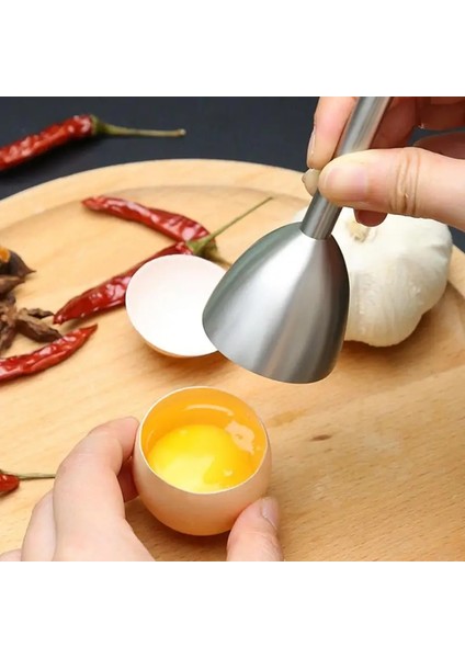 Gümüş Paslanmaz Çelik Haşlanmış Yumurta Topper Kabuk Üst Kesici Tokmağı Açacağı Mutfak Alet Çok Fonksiyonlu Yumurta Kraker Ayırıcı Yumurta Açacağı (Yurt Dışından) modelleri