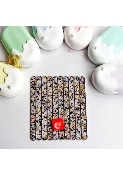 Mavi 10 Adet Renk Akrilik Dondurma Çubuğu Payet Dondurma Çubuğu Ev Yapımı Dondurma Yeniden Kullanılabilir Dondurma Kalıp Peynir Çubukları Aksesuarları (Yurt Dışından) fırsatları