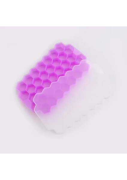Ppurple Yaratıcı Petek Buz Küpü Makinesi Yeniden Kullanılabilir Tepsiler Silikon Buz Küpü Kalıp Çıkarılabilir 37 Izgara Buz Kutusu Kapaklı Ücretsiz Buz Kalıbı (Yurt Dışından) fiyatları