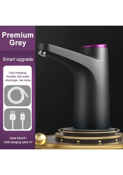 B 1 Otomatik Su Şişesi Pompası, USB Şarjlı ve Otomatik Kapatma Anahtarlı Evrensel 3, 4 ve 5 Galonluk Taşınabilir Su Şişesi Pompası (Yurt Dışından)