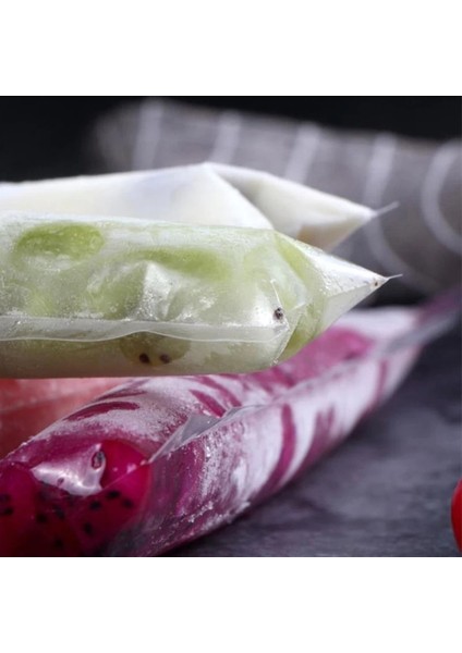 Popsicle Çantaları 20 Adet 50 Adet Tek Kullanımlık Buz Popsicle Kalıp Çantaları Katlanabilir Huni ile Temizle Yapışmalı Buz Pops Çantası Dıy Yoğurt Suyu Smoothies Buz Pops (Yurt Dışından)