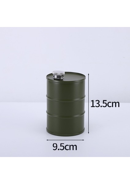 Askeri Yeşil 25 Oz Votka Yağ Davulları Viski Flagon Yağ Varil Votka Viski Sürahi Taşınabilir 304 Paslanmaz Çelik Alkol Likör Cep Şişesi (Yurt Dışından)