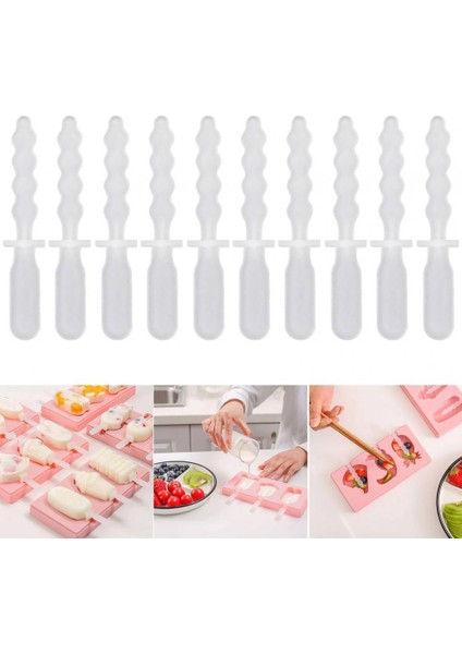 40 Adet 1 Takım Benzersiz Uzun Ömürlü Yeniden Kullanılabilir Dondurma Çubukları Mutfak Gadget Ev Gereçleri Buz Lolly Sopa Dondurma Çubuğu (Yurt Dışından)