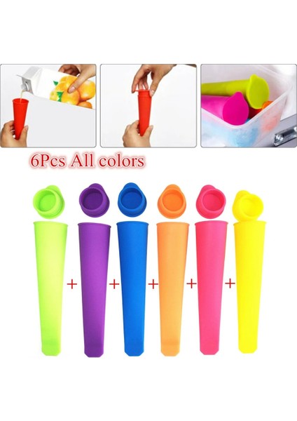 6 Adet 1/6 Adet Dondurma Kalıp Yaz Dondurma Makinesi Lolly Kalıp Mutfak Dıy Silikon Dondurma Yoğurt Dıy Kalıp Mutfak Aracı Aksesuarları (Yurt Dışından) fırsatları