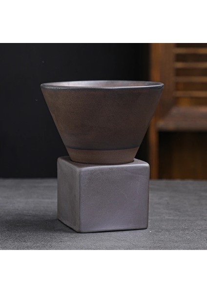 B-200ML-1PCS 200ML 1 Adet Yaratıcı Retro Seramik Kahve Kupa Kaba Çömlek Çay Bardağı Japon Latte Çekme Çiçek Porselen Fincan Çömlekçilik Kahve Fincanı (Yurt Dışından)