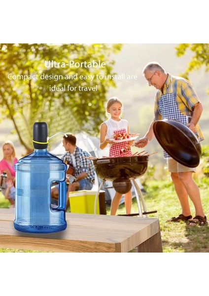 Beyaz Şarj Edilebilir Su Sebili Elektrikli Pompa Otomatik Su Sebili Küçük Su Pompası Silikon Uzatma Hortumu ile 5 Galon (Yurt Dışından) indirimleri