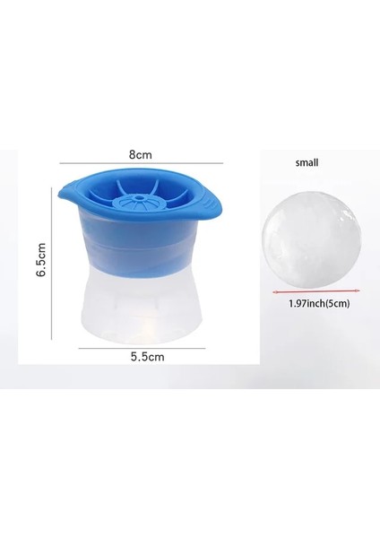Küçük Mavi 1 Pc Viski Yuvarlak Buz Küpü Makinesi Silikon Küresel Buz Küpü Kalıp Buz Yapım Makinesi Makinesi Hızlı Dondurucu Buz Kalıp Tepsisi Mutfak Aletleri (Yurt Dışından) fiyatları