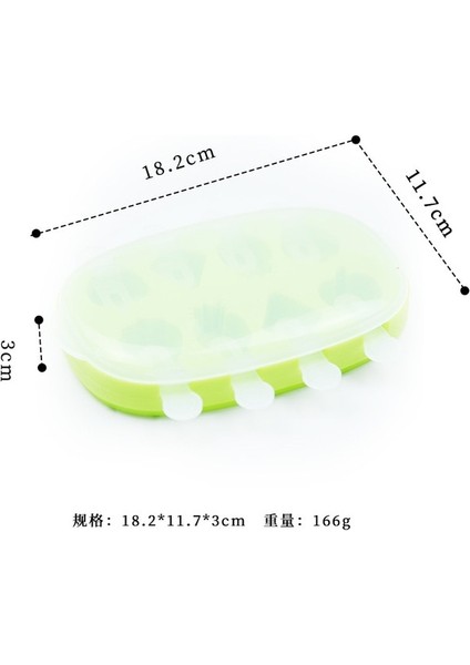 Tek Yeşil Gözenekli Meyve Dondurma Silikon Kalıp Kapaklı Ananas Çilek Şekli Çikolata Şeker Jöle Kalıp Buz Küpü Yapma Seti Hediyeler (Yurt Dışından)