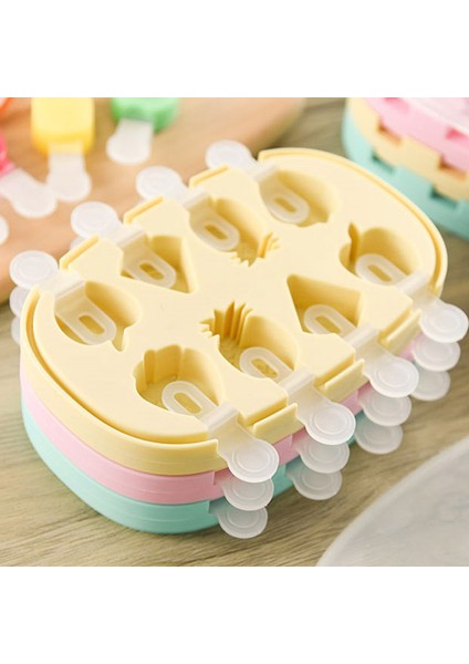 Tek Yeşil Gözenekli Meyve Dondurma Silikon Kalıp Kapaklı Ananas Çilek Şekli Çikolata Şeker Jöle Kalıp Buz Küpü Yapma Seti Hediyeler (Yurt Dışından) fiyatları