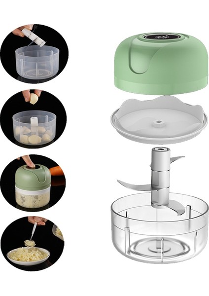 Yeşil (100ML) Sarımsak Kırıcı Rende Basın Dicer Mutfak Robotları Öğütücü Kıyıcı Kıyma Makinesi Elektrikli Mini Sarımsak Blender Mutfak Aksesuarları (Yurt Dışından) indirimleri