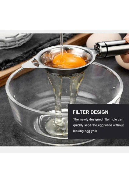 Gülen Filtre Yumurta Ayırıcı Paslanmaz Çelik Yumurta Sarısı Beyaz Ayırıcı Filtre Uzun Saplı Yumurta Bölücü Pişirme Pişirme Yumurta Aracı Mutfak Aletleri (Yurt Dışından) modelleri