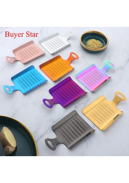 1 Adet Gökkuşağı 1 Adet Paslanmaz Çelik Zencefil Sarımsak Wasabi Rende Kırıcı Sarımsak Presi Cihazı Kıyıcı Kesici Sarımsak Soyucu Mutfak Aksesuarları (Yurt Dışından)