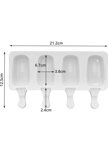Küçük 4/8 Hücre Magnum Silikon Kalıp Silikon Dondurma Kalıp Popsicle Kalıpları Dıy Dondurma Kalıp Buz Pop Maker Kalıp Buz Kalıbı (Yurt Dışından)