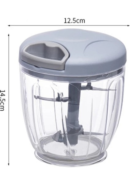 900ML Mavi Sarımsak Kıyıcı 500/900ML Manuel Döndürme Meyve Sebze Kesici Kıyıcı Dilimleme Sarımsak Kırıcı Soyucu Öğütücü Blender Et Kıyma Makineleri (Yurt Dışından)