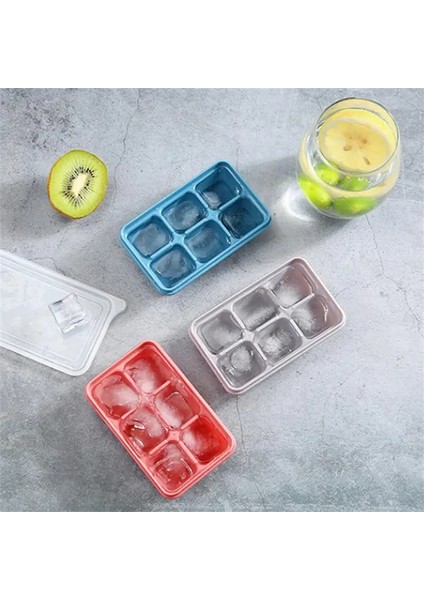 1 Adet 6 Izgara Silikon Buz Yapım Makinesi Tepsileri Kapaklı Mini Buz Izgaraları Küçük Kare Kalıp Buz Yapım Makinesi Mutfak Gereçleri Aksesuarları Dondurma Küvetleri (Yurt Dışından) fırsatları