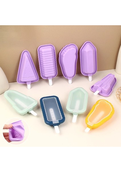 Bir Ayak Yaz Ev Yapımı Silikon Dondurma Kalıp Popsicle Dondurma Ev Kalıp Dondurma Kalıp Tepsisi Kapaklı Buz Küpü Makinesi (Yurt Dışından) fiyatları