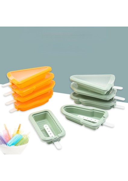 Bir Ayak Yaz Ev Yapımı Silikon Dondurma Kalıp Popsicle Dondurma Ev Kalıp Dondurma Kalıp Tepsisi Kapaklı Buz Küpü Makinesi (Yurt Dışından) modelleri