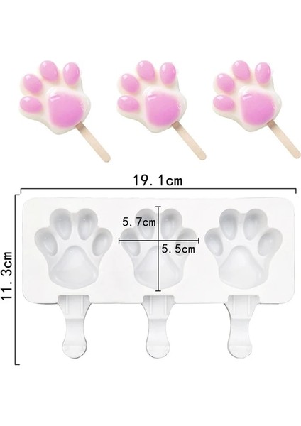 3 Delikli Kedi Pençesi 3/4 Hücreli Buz Küpü Yapımcısı Silikon Dondurma Kalıbı Popsicle Kalıbı Buz Küpü Tepsi Kalıbı Buz Pop Yapımcısı Kalıp Buz Tepsisi Buz Popsicle Kalıbı (Yurt Dışından) fiyatları