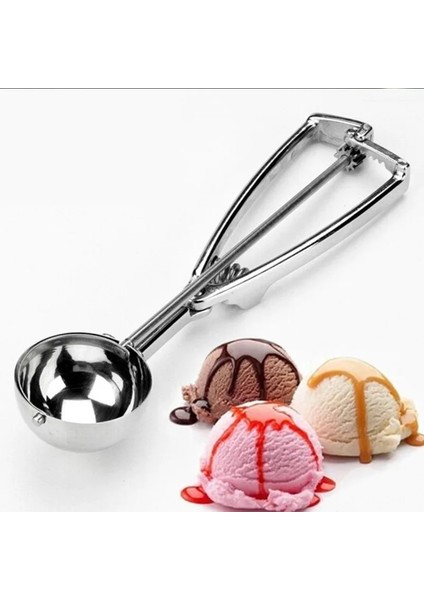 L Dondurma Kepçe Mutfak Gereçleri 3 Boyutu Paslanmaz Çelik Yaylı Kol Püre Patates Karpuz Topu Kepçe Ev Mutfak Aksesuarları (Yurt Dışından) fırsatları
