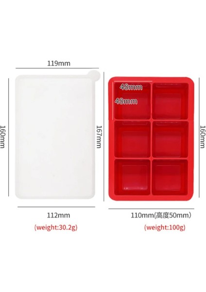 Mor Kapaklı 6 Izgaralar Kapaklı Silikon Buz Küpü Kalıp Buz Yapıcı Büyük Kare Viski Buz Tepsisi Kalıp Dondurma Kalıp Yaz Dondurma Yapımcısı Araçları (Yurt Dışından) indirimleri