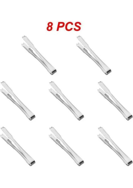 15CM 8 Adet 5/8/10 Adet Kova Kelepçesi Düşmeye Dayanıklı Gümüş Şeker Pratik Kullanışlı Paslanmaz Çelik Buz Kelepçesi Buz Klip (Yurt Dışından)