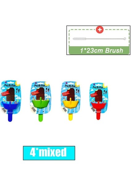 4 Adet Karışık Damlama Ücretsiz Popsicle Tutucu Saman ile Damlama Geçirmez Popsicle Rafı Hiçbir Karışıklık Ücretsiz Dondurulmuş Davranır Raf Popsicle Tutucu Çocuklar Için Dondurma (Yurt Dışından)