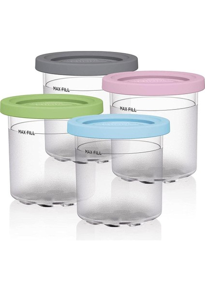 Ninja Creami Pint ve Kapaklar Için Yeşil Kaplar Yedek NC301 NC300 NC299AMZ Serisi Dondurma ile Uyumlu 4 Renkli 16OZ Bardaklar (Yurt Dışından) fiyatları
