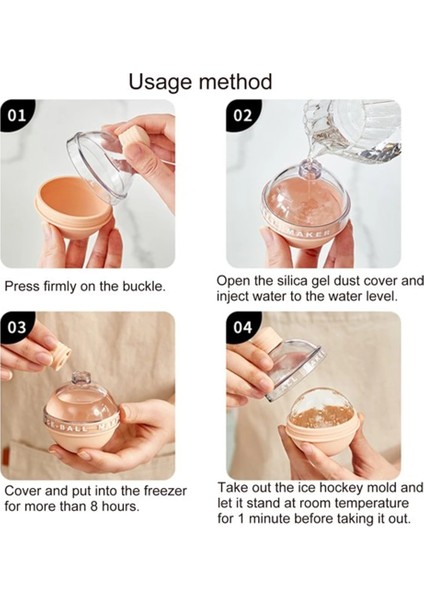 Mini Huni 1 Adet Buz Topu Kalıpları Gıda Sınıfı Silikon Buz Küpü Kalıpları Şeker Renk Buz Küreleri Buz Topu Makinesi Viski ve Kokteyl Buz Küpü Kalıp 2023 (Yurt Dışından) modelleri