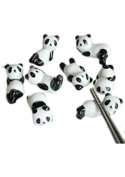 05 Çin Chopstick Panda Chopstick Dinlenme Yaratıcı Sevimli Seramik Chopsticks Mat 8 Çeşit Panda Şekli Mutfak Malzemeleri Sofra (Yurt Dışından)