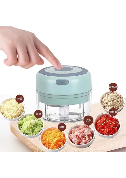 250 ml Yeşil Sarımsak Kırıcı Elektrikli Gıda Parçalayıcı Kıyma Makinesi Mini Sarımsak Presi Sebze Doğrayıcı Ezici Makinesi USB Mutfak Aletleri (Yurt Dışından)