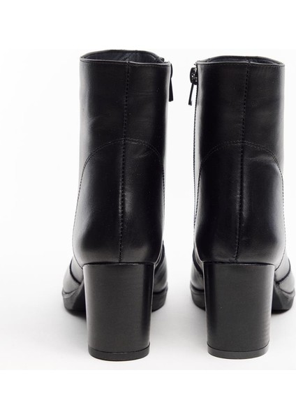 Klasik Kalın Topuk Hakiki Deri Kadın Bot fırsatları