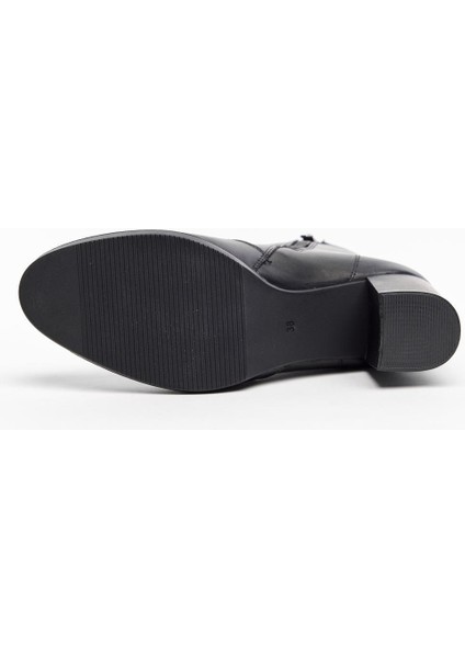 Klasik Kalın Topuk Hakiki Deri Kadın Bot indirimleri