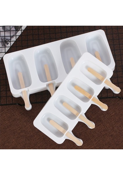 4 Hücreler Büyük 4/8 Delik Silikon Dondurma Formları Popsicle Kalıpları Dıy Ev Yapımı Tatlı Dondurucu Meyve Suyu Buz Pop Küp Yapımcısı Kalıp Sopalarla (Yurt Dışından) fiyatları
