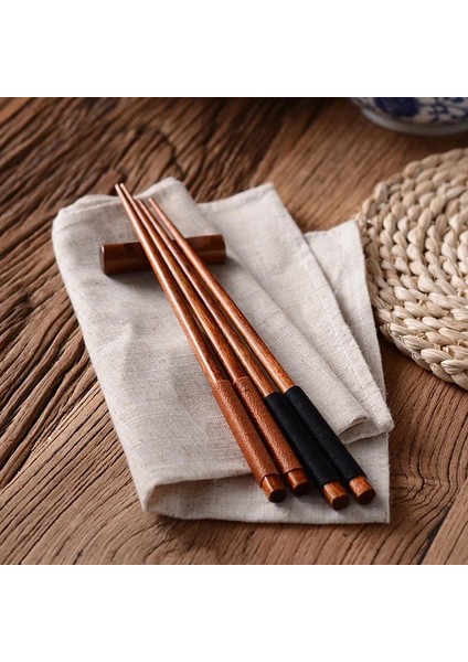 Siyah Dize 2 Çift Japon Ahşap Çubuklarını Çevre Dostu Doğal Ahşap Yeniden Kullanılabilir Çin Kore Suşi Çubuklarını Seti 22 cm 2/5 Çift (Yurt Dışından)