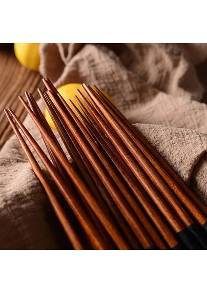 Siyah Dize 2 Çift Japon Ahşap Çubuklarını Çevre Dostu Doğal Ahşap Yeniden Kullanılabilir Çin Kore Suşi Çubuklarını Seti 22 cm 2/5 Çift (Yurt Dışından)