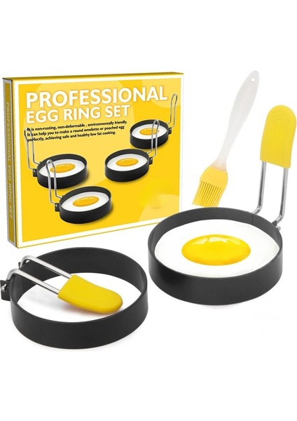 2 Adet Set Katlanabilir Haşlanma Önleyici Yumurta Halkası Paslanmaz Çelik Omlet Yapışmaz Yuvarlak Omlet Kalıp Pişirme Tavası Omlet Artefakt Mutfak Aletleri (Yurt Dışından) fırsatları