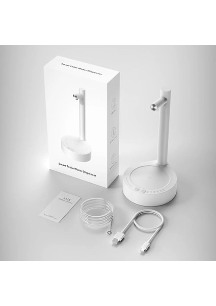 Beyaz 1800MAH 1 Hortum Otomatik Su Sebili Akıllı Masa Su Şişesi Pompası Tabanlı 1800/1200MA USB Şarjlı Elektrikli Namlulu Su Pompası (Yurt Dışından) modelleri