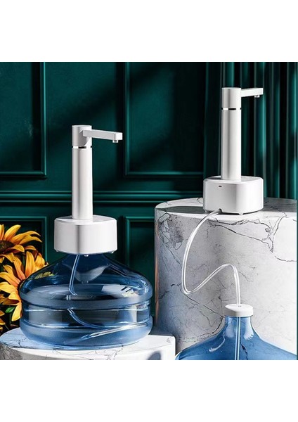 Beyaz 1800MAH 1 Hortum Otomatik Su Sebili Akıllı Masa Su Şişesi Pompası Tabanlı 1800/1200MA USB Şarjlı Elektrikli Namlulu Su Pompası (Yurt Dışından) indirimleri