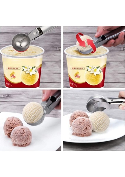 Büyük Dia 5.8 cm Dondurma Kaşığı Paslanmaz Çelik Dondurma Kaşığı Karpuz Balya Kaşığı Meyve Tatlı Kaşığı Dondurma Topu Makinesi Mutfak Aletleri (Yurt Dışından) fiyatları