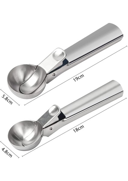 Büyük Dia 5.8 cm Dondurma Kaşığı Paslanmaz Çelik Dondurma Kaşığı Karpuz Balya Kaşığı Meyve Tatlı Kaşığı Dondurma Topu Makinesi Mutfak Aletleri (Yurt Dışından) fırsatları