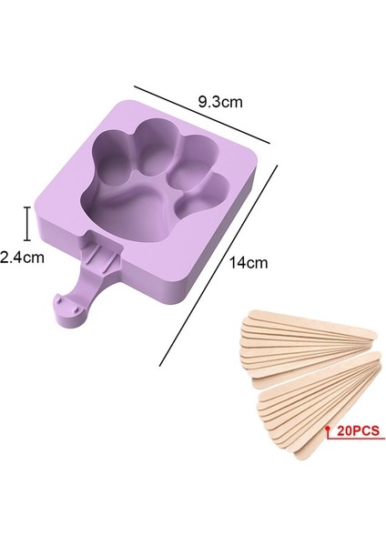 1 Kedi Paw Silikon Dünya 8/4/3 Delik Silikon Kalıp Silikon Dondurma Kalıp Popsicle Kalıpları Dıy Dondurma Kalıp Buz Pop Maker Kalıp Buz Tepsisi (Yurt Dışından)