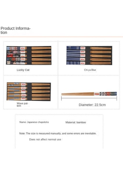 G--5 Çift 5 Çift Ev Bambu Yemek Çubukları Kaymaz Set Sofra Yemek Çubukları Çok Renkli Sevimli Yemek Çubukları Ahşap Yemek Çubukları Seti (Yurt Dışından) indirimleri