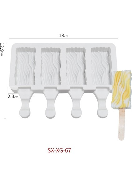 Sx-Xg-67 Geometri Desen Silikon Dondurma Kalıbı Kolay Popsicle Kalıp Yeniden Kullanılabilir Dondurma Çubuğu Pop Kalıpları Dıy Yapımı Için Yaz Sık Kullanılanlar (Yurt Dışından) fırsatları
