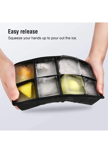 Gökyüzü Mavi 6 Izgaralar Kapaksız 4/6/8 Hücreli Büyük Buz Küpü Kalıp Çok Renkli Kare Buz Tepsisi Kalıp Büyük Cubitera Gıda Sınıfı Silikon Tepsi Kalıp Buz Yapıcı Buz Küpü Tepsisi (Yurt Dışından) fırsatları