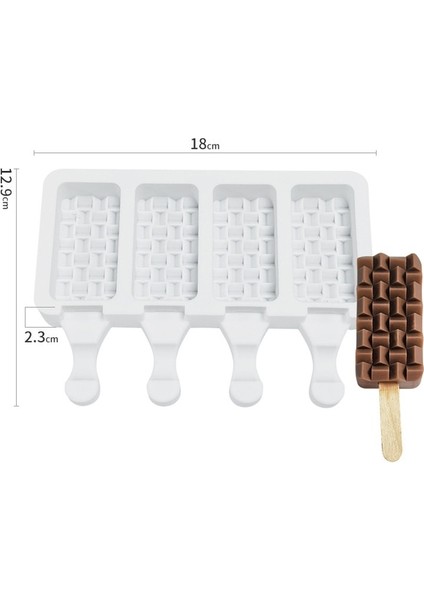 Zb-Wt Beyaz 1 Adet Elmas Aşk Dondurma Silikon Kalıp Çikolata Şerbet Buz Küpü Popsicle Popsicle Dondurma Kalıp Mutfak Aksesuarları (Yurt Dışından)