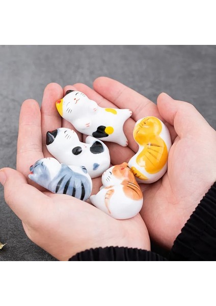 N5 1 Pc Sevimli Şanslı Kedi Yastık Çubuklarını Tutucu Japon Seramik Çubuk Seramik Ev Dekorasyon Kaşık Tutucu Sofra Gıda Suşi (Yurt Dışından) fiyatları