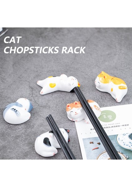 N5 1 Pc Sevimli Şanslı Kedi Yastık Çubuklarını Tutucu Japon Seramik Çubuk Seramik Ev Dekorasyon Kaşık Tutucu Sofra Gıda Suşi (Yurt Dışından) fırsatları