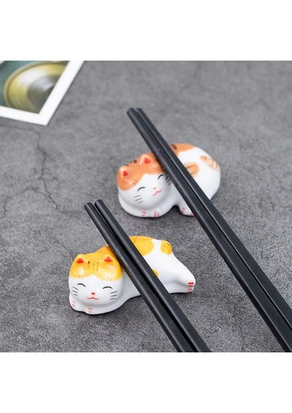N5 1 Pc Sevimli Şanslı Kedi Yastık Çubuklarını Tutucu Japon Seramik Çubuk Seramik Ev Dekorasyon Kaşık Tutucu Sofra Gıda Suşi (Yurt Dışından) indirimleri