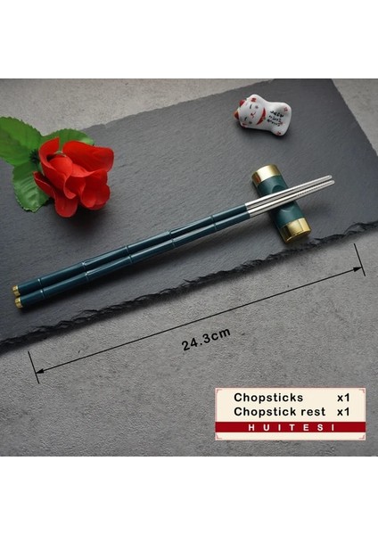 Yemek Çubukları 1 High-End Japon Paslanmaz Çelik Yemek Çubukları Seti Metal Kaymaz Çelik Çubuk Yeniden Kullanılabilir Gıda Suşi Çubukları Mutfak Aletleri (Yurt Dışından)