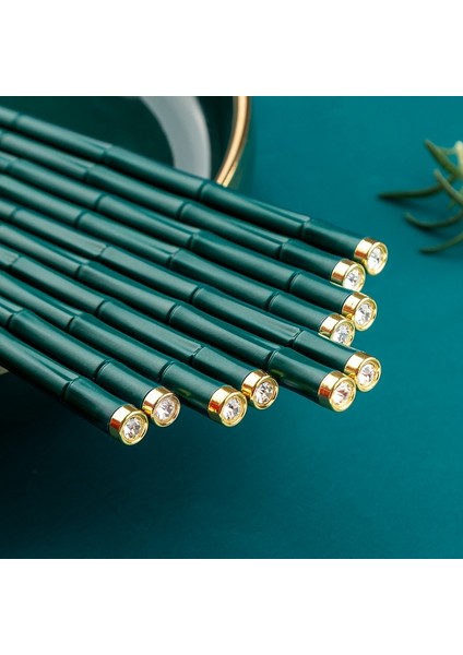 Yemek Çubukları 1 High-End Japon Paslanmaz Çelik Yemek Çubukları Seti Metal Kaymaz Çelik Çubuk Yeniden Kullanılabilir Gıda Suşi Çubukları Mutfak Aletleri (Yurt Dışından)